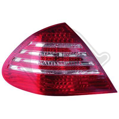 -STOPURI CU LED MERCEDES W211 FUNDAL RED/CRISTAL -COD 1615890